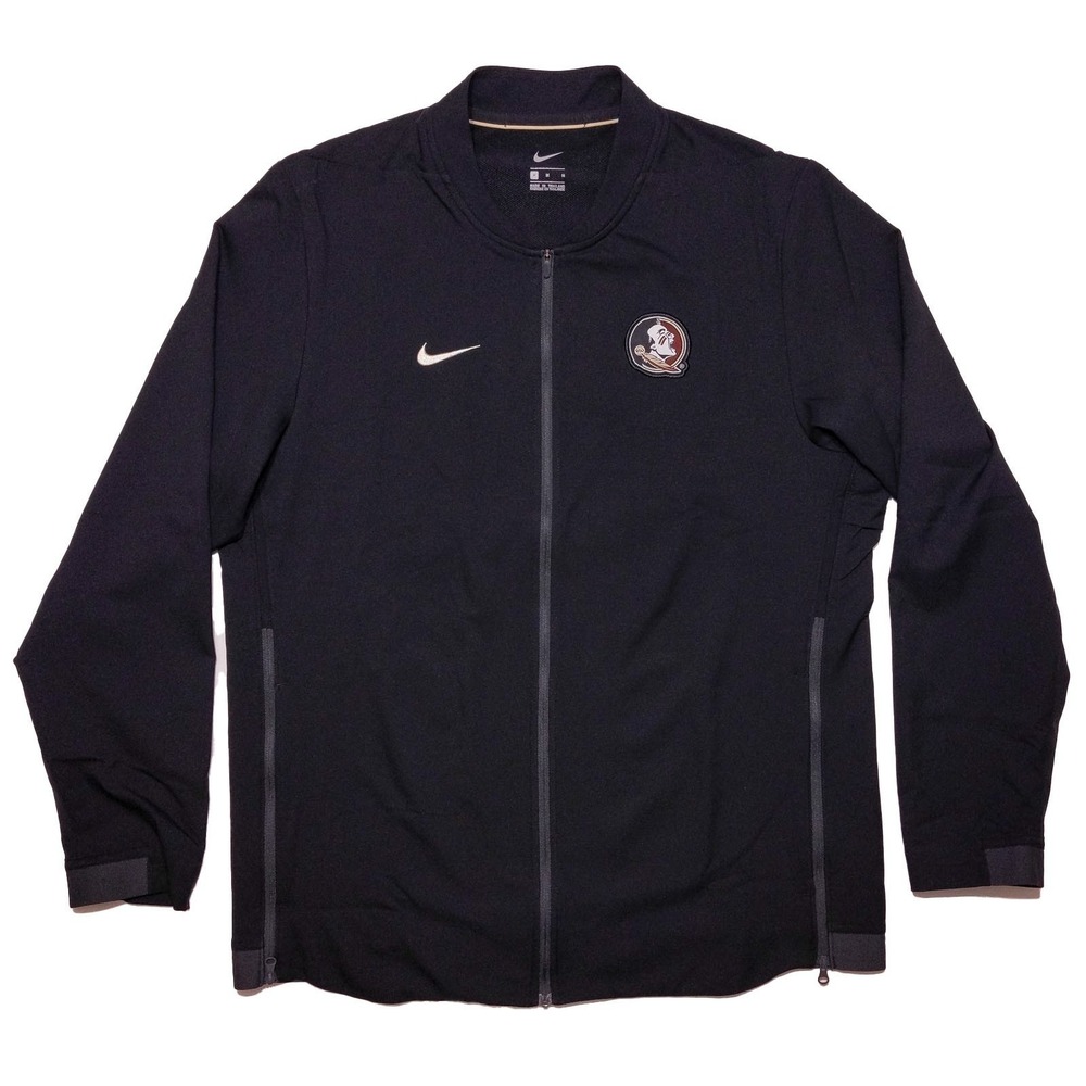 NIKE Florida State Seminoles FSU Full Zip Lightweight Jacket Black Mens Medium M
